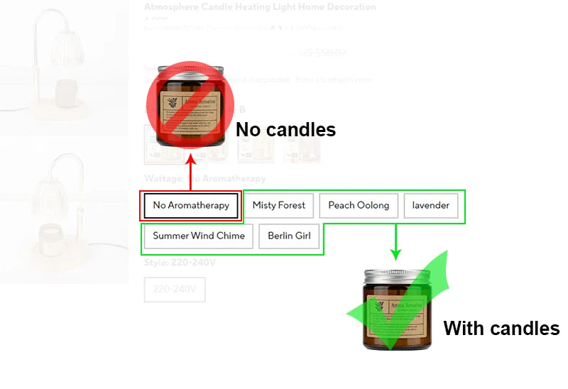 Candle warmer lamp model 9